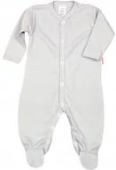 Pajacyki dla niemowląt - PAJAC pajacyk z BAWEŁNY ORGANICZNEJ certyfikat GOTS POPIEL r 74 KLEKLE - miniaturka - grafika 1