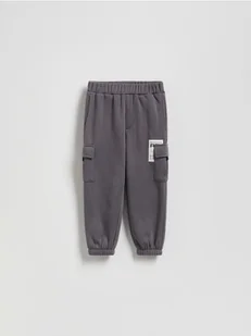 Reserved - Spodnie z naszywką - ciemnobrązowy - Spodenki dla niemowląt - miniaturka - grafika 1