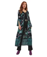 Sukienki - Joe Browns Damska sukienka maxi z drobnymi koronkowymi detalami z kwiatowym nadrukiem na obwódce, czarna, 16, Czarny, 42-Maly - miniaturka - grafika 1