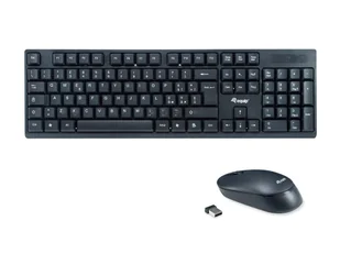 Equip 245223 klawiatura Dołączona myszka RF Wireless QWERTY Włoski Czarny - Zestawy myszka + klawiatura - miniaturka - grafika 1