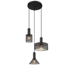 Globo 15648-3H - Żyrandol na lince JEDD 3xE27/60W/230V czarne - Lampy sufitowe - miniaturka - grafika 1