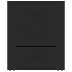 Lumarko Szafka nocna, czarna, 50x36x60 cm, materiał drewnopochodny - Szafki nocne - miniaturka - grafika 7