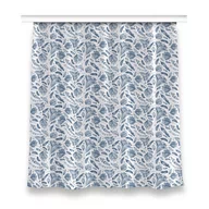 Zasłony - Zasłona na taśmę dekor 150x160 Niebieskie liście, Fabricsy - miniaturka - grafika 1