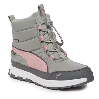 Buty dla dziewczynek - Śniegowce Puma Evolve Boot Puretex Jr 392647 03 Smokey Gray-Future Pink-Puma White - grafika 1