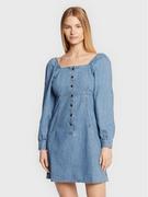 Sukienki - Lee Sukienka jeansowa Puff L50ZAUQZ 112322245 Niebieski Regular Fit - miniaturka - grafika 1