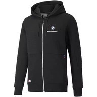 Bluzy męskie - Bluza z kapturem męska Puma BMW MMS FULL-ZIP czarna 53118701-S - miniaturka - grafika 1