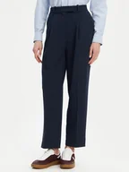 Spodnie damskie - Tommy Hilfiger Chinosy WW0WW44793 Granatowy Tapered Fit - miniaturka - grafika 1