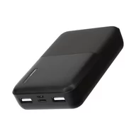 Powerbanki - Powerbank 10000 mAh, dwa porty USB Ultrakompaktowy czarny Akashi - miniaturka - grafika 1