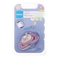 Smoczki uspokajające - MAM Night Silicone Pacifier 6m+ Owl smoczek 1 szt dla dzieci - miniaturka - grafika 1