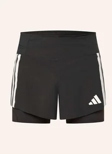 Adidas Szorty Do Biegania 2 W 1 Adizero Running 2-In-1 Gel Pocket schwarz - Spodenki damskie - miniaturka - grafika 1
