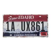 Dekoracje domu - Tablica Rejestracyjna Z Usa Metalowa Idaho - miniaturka - grafika 1