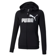 Odzież sportowa dziecięca - Bluza dziewczęca Puma ESS+ Logo Full-Zip TR G - miniaturka - grafika 1