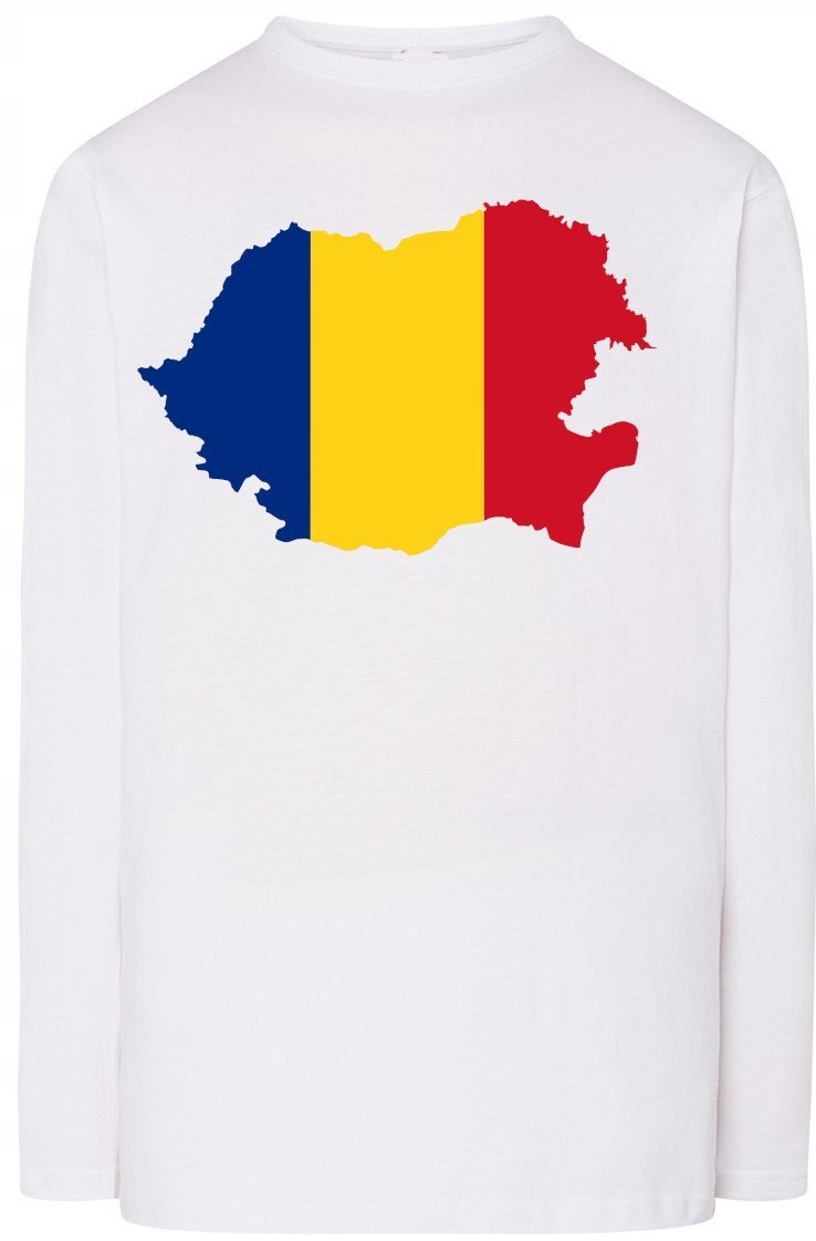 Rumunia Flaga Męska Bluza Longsleeve Nadruk R.S