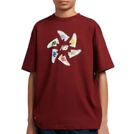 Koszulki sportowe damskie - Koszulka dziecięca New Balance LAKB0340MHB - bordowa - miniaturka - grafika 1