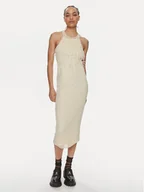 Sukienki - Patrizia Pepe Sukienka koktajlowa 2A2735/K186-W362 Écru Slim Fit - miniaturka - grafika 1