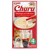Przysmaki dla kotów - INABA  Churu przysmak dla kota o smaku tuńczyka i kraba 4x14g - miniaturka - grafika 1