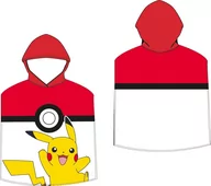 Okrycia kąpielowe dla dzieci - Carbotex, Poncho, ręcznik kąpielowy z kapturem 55x110cm, Pokemon - miniaturka - grafika 1