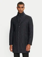 Płaszcze męskie - Boss Płaszcz wełniany H-hyde 50528177 Granatowy Slim Fit - miniaturka - grafika 1