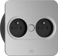 Gniazdka elektryczne - Bachmann BACHMANN TWIST 2 2xUTE 2.0m AEH srebrny kwadratowy - miniaturka - grafika 1