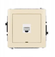 Gniazdka elektryczne - Gniazdo komputerowe pojedyncze 1xRJ45 Karlik Deco 1DGKBO-3 kategoria 6, 8-stykowy, bez pola opisowego beżowe - miniaturka - grafika 1
