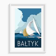 Plakaty - Plakat A. W. WIĘCKIEWICZ, Bałtyk Jachty B1 70,7x10 - miniaturka - grafika 1