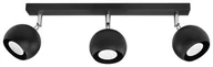 Lampy sufitowe - Sollux Lighting Lampa plafon Oculare 3, czarna, 3x40 W - miniaturka - grafika 1
