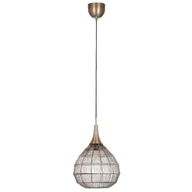 Lampy sufitowe - Pojedyncza lampa wisząca SORAYA 365440104 Trio łezka druciak czarny złoty - miniaturka - grafika 1