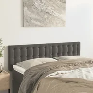 Inne meble do sypialni - Lumarko Zagłówki do łóżka, 2 szt., ciemnoszare, 72x5x78/88 cm, aksamit! - miniaturka - grafika 1