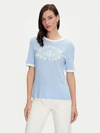 Koszulki i topy damskie - Tommy Hilfiger T-Shirt Varsity Ringer WW0WW42585 Niebieski Regular Fit - miniaturka - grafika 1