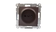 Gniazdka elektryczne - Kontakt Simon KONTAKT - Gniazdo 2P brąz mat DG1Z.01/46 SIMON54 - miniaturka - grafika 1
