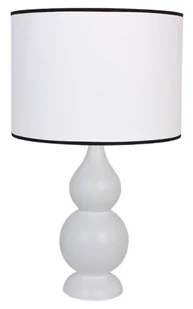 Biała drewniana lampka stołowa skandynawska - 14X S223 Nessia - Lampy stojące - miniaturka - grafika 1