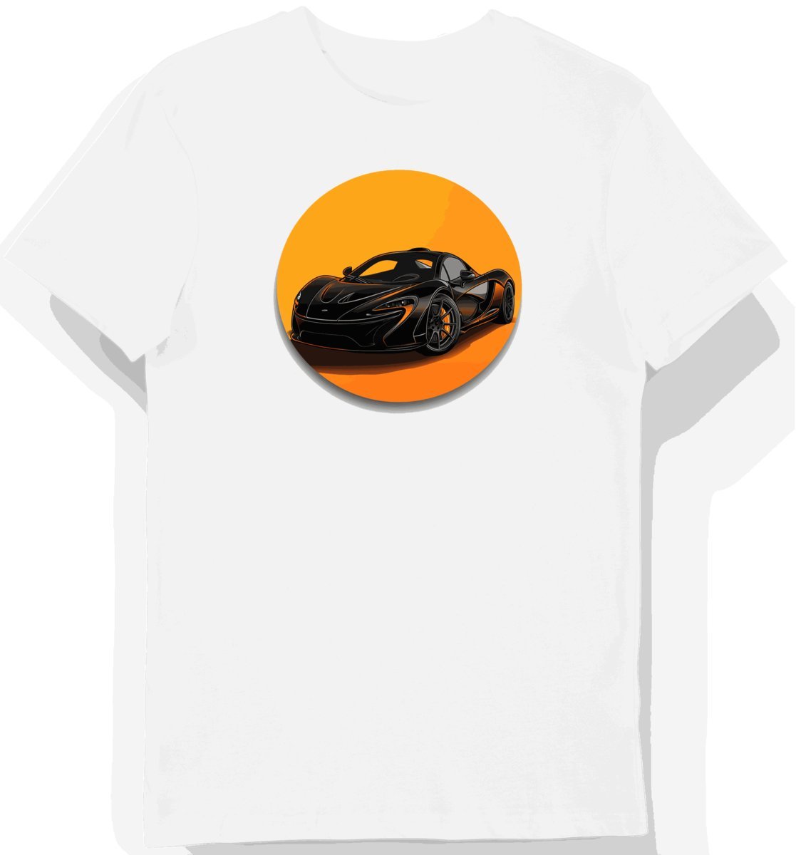Koszulka męska biała z Motywem Szybkiego Sportowego Samochodu 3XL