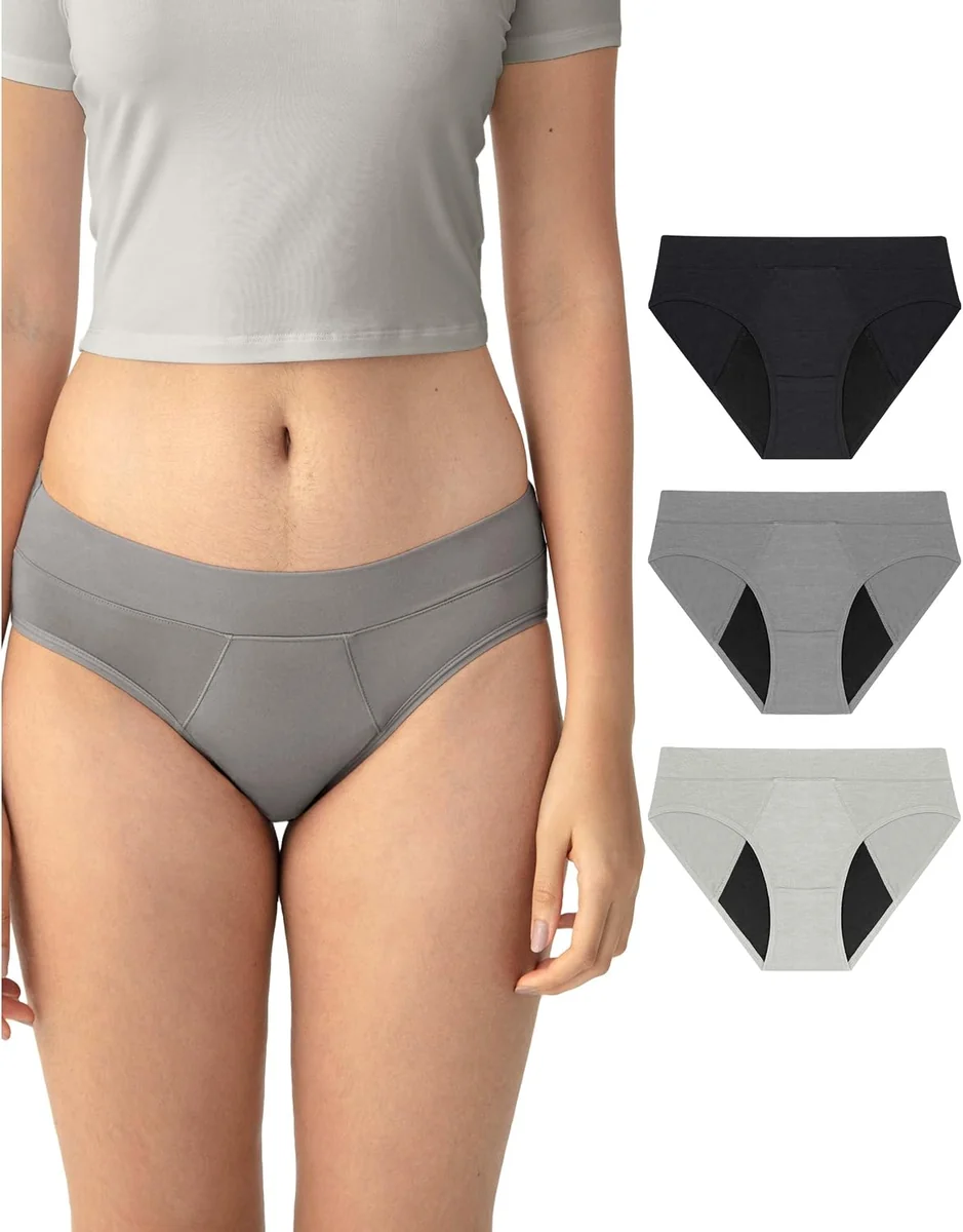 Majtki menstruacyjne damskie 3 sztuki XXS hipster średnia chłonność