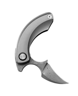 Nóż składany Bestech Strelit Grey Titanium, Damascus by Ostap Hel (BT2103G) - Noże - miniaturka - grafika 1