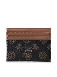 Guess Etui na karty kredytowe Peony Slg SMPEON LEA25 Brązowy - Etui na dokumenty i karty - miniaturka - grafika 1