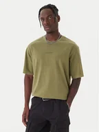 Koszulki męskie - G-Star Raw T-Shirt Overdyed D24780-C756 Zielony Boxy Fit - miniaturka - grafika 1