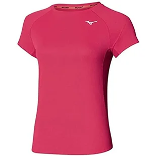 Mizuno Dryaeroflow Koszulka damska, Różowy czerwony, XS - Koszulki i topy damskie - miniaturka - grafika 1