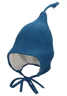Czapki damskie - Sterntaler Chłopięca GOTS czapka z dzianiny w kształcie rogów, średni niebieski, 45 - miniaturka - grafika 1