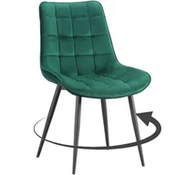 Krzesła - Krzesło obrotowe ART838 welur zielony - miniaturka - grafika 1