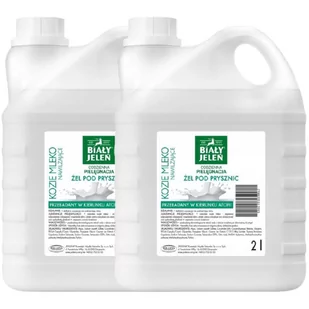 Biały Jeleń, Żel Pod Prysznic, Kozie Mleko, 2x2l - Mydła - miniaturka - grafika 1