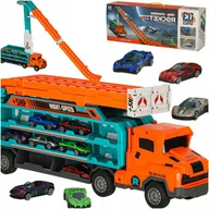 Zabawki zdalnie sterowane - 2x CIĘŻARÓWKA Z SAMOCHODZIKAMI LAWETA TIR TORU Z 6AUTA SAMOCHODZIKI NA PREZ - miniaturka - grafika 1