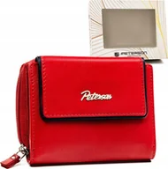 Portfele - Peterson Mały, skórzany portfel damski na zatrzask i suwak - Peterson NoSize - miniaturka - grafika 1