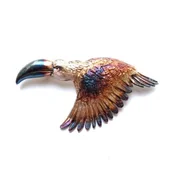 Broszki - Artystyczna broszka srebrna Tukan - miniaturka - grafika 1