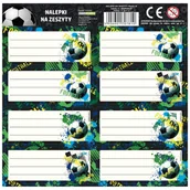 Etykiety samoprzylepne i bloki etykiet - Nalepki na zeszyty Piłka 20 25szt Derform - miniaturka - grafika 1
