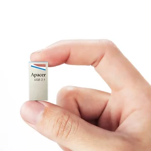 Apacer USB flash disk, USB 3.0, 128GB, AH155, srebrny, AP128GAH155U-1, USB A, z oczkiem na brelok - Pendrive - miniaturka - grafika 2