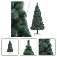 Choinki - The Living Store Sztuczna choinka ze stojakiem Zielona 210cm PET - miniaturka - grafika 1