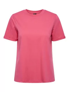 Koszulki i topy damskie - Pieces Koszulka "Ria" w kolorze różowym - grafika 1