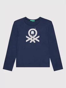 United Colors Of Benetton Bluzka 3I9WG104K Granatowy Regular Fit - Bluzy dla chłopców - miniaturka - grafika 1