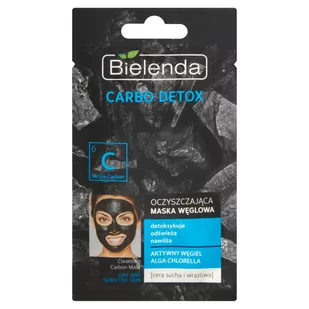 Bielenda - Carbo Detox oczyszczająca maska węglowa alga chlorella - Maseczki do twarzy - miniaturka - grafika 1