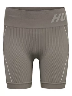 Spodnie sportowe damskie - Hummel Szorty funkcyjne "TE Christel Seamless" w kolorze oliwkowym - grafika 1